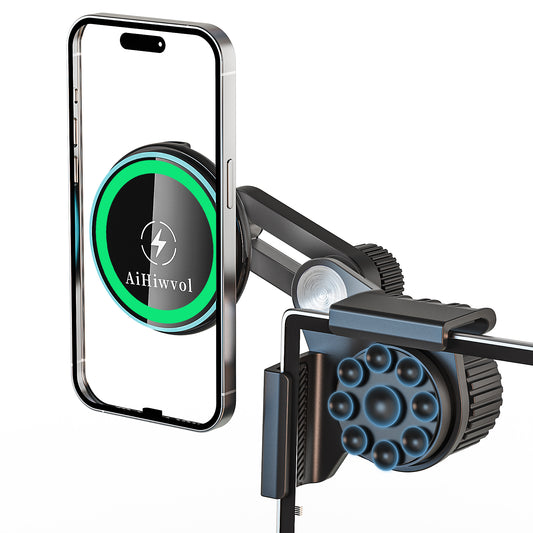 Qi2 15W Tesla Phone Mount Charger for Model Y/3 with Strong Suction and Non Adhesive