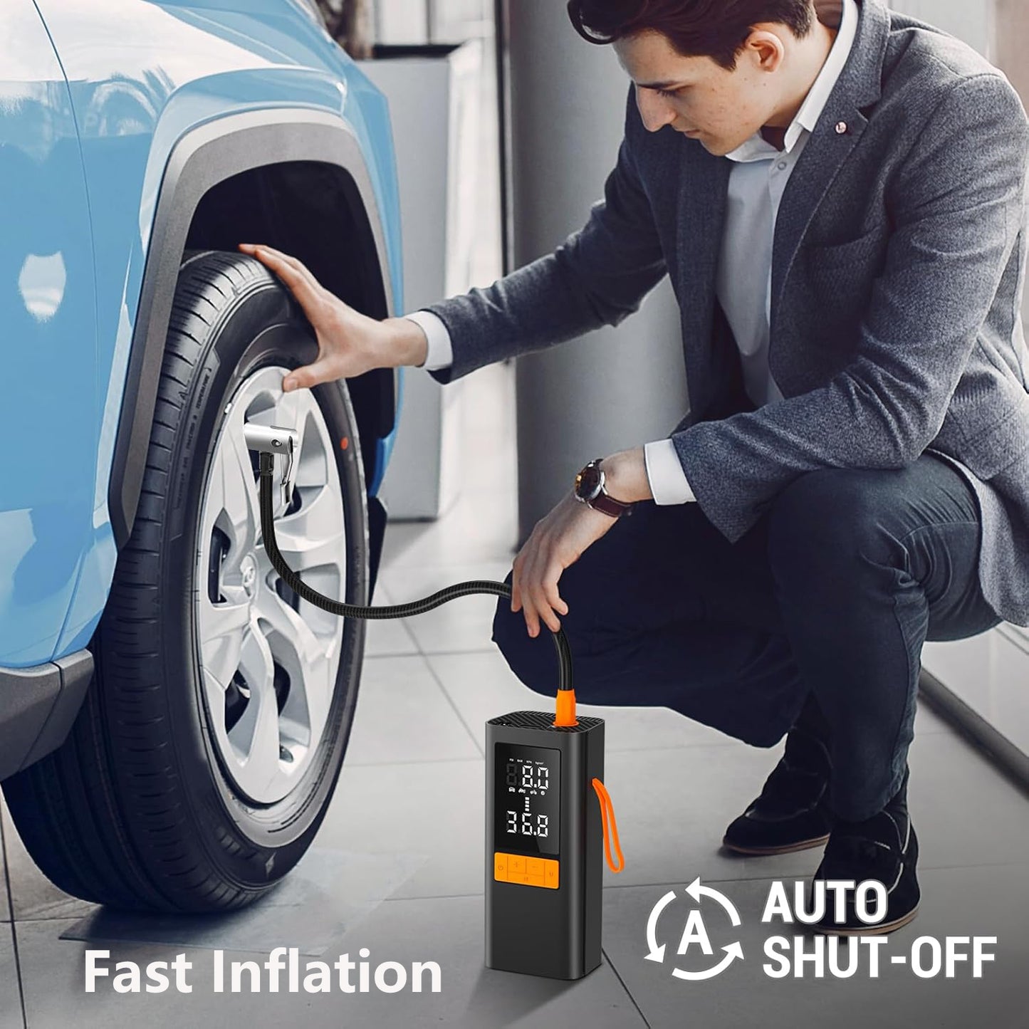Tire Inflator Portable Air Compressor for Car Tires, Bike, Motorcycle Tires & Ball